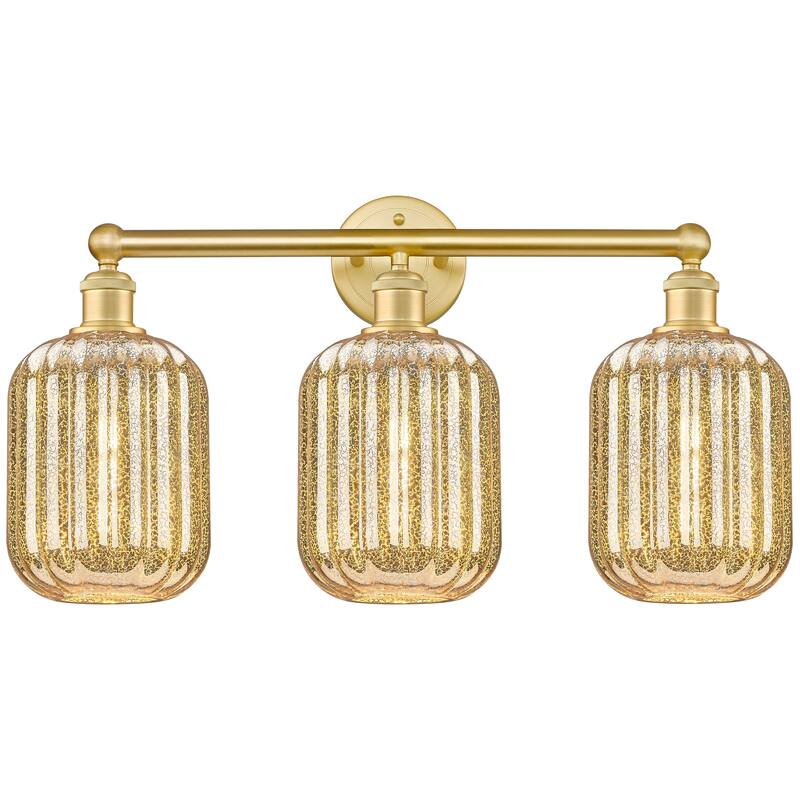 Innovations Lighting Endless Possibilities Edison - Preston - 3 Light 25" Jar Shade Bath Vanity Light - Mercury/Satin Gold
