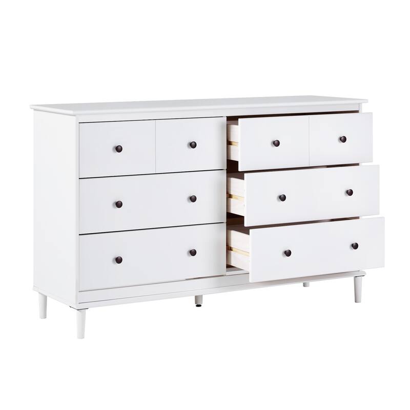 Walker Edison Bullrushes 6-Drawer Solid Wood Dresser