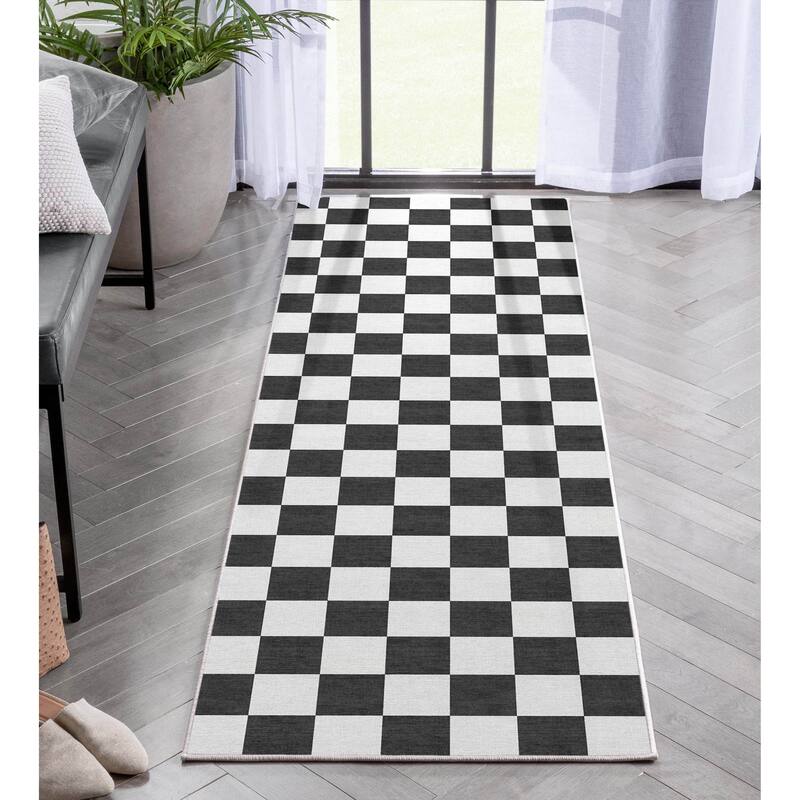 Well Woven Apollo Square Modern Geometric Flat-Weave Area Rug