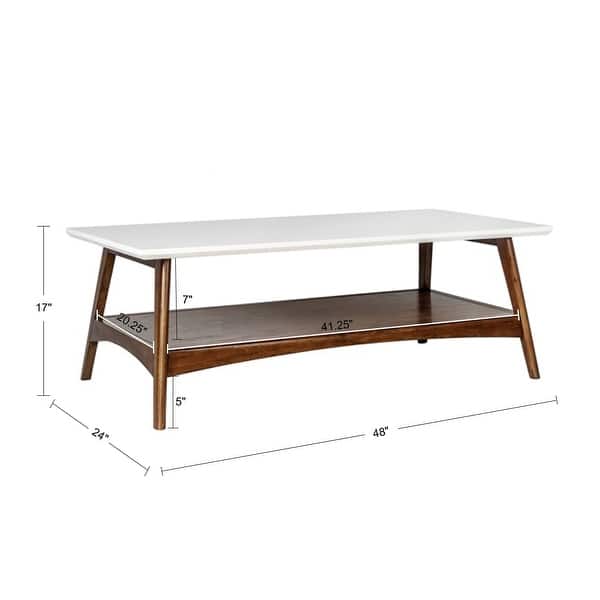 Madison Park Parker Mid-century Coffee Table with Storage Shelf