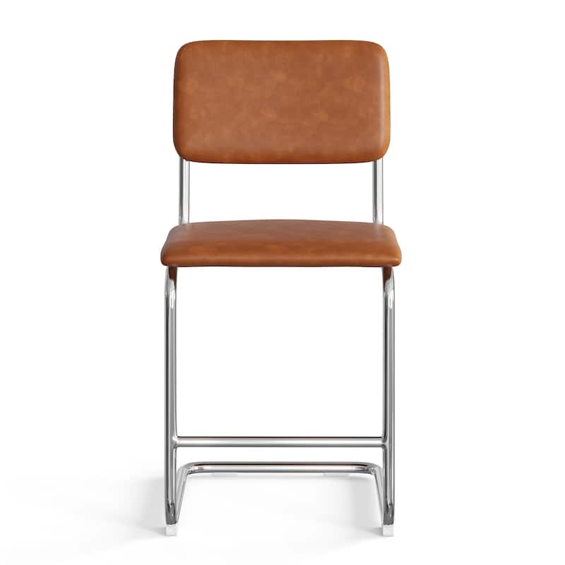 Hayward Vegan Leather Counter Height Stool (Set of 2)