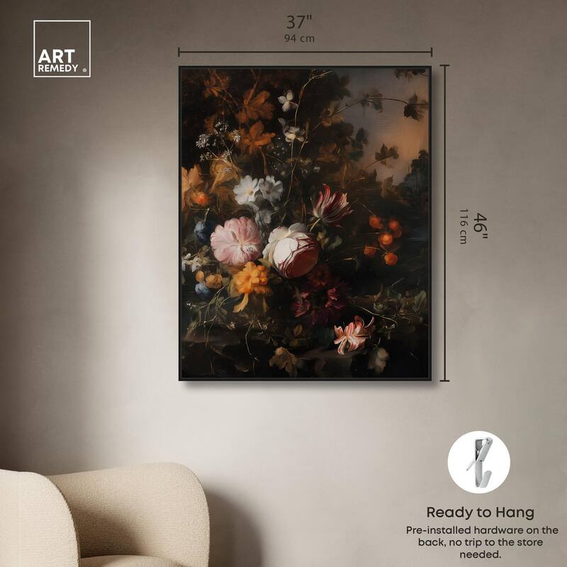 Shadowed Petal Secrets I Canvas by Art Remedy