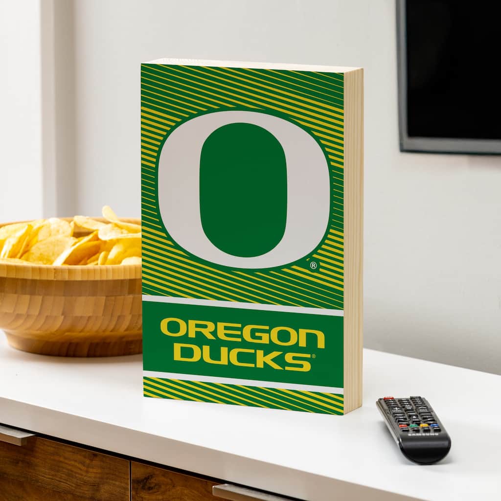University of Oregon Wooden Tabletop Mantel Shelf Sign