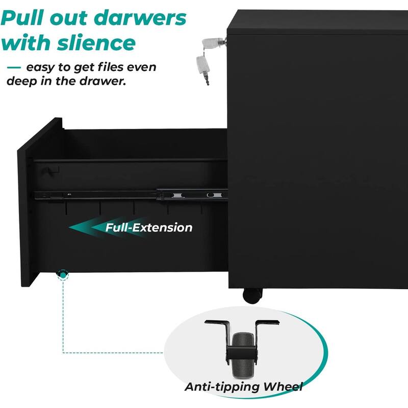 3drawer Rolling Metal Locking File (B) On Sale Bed Bath