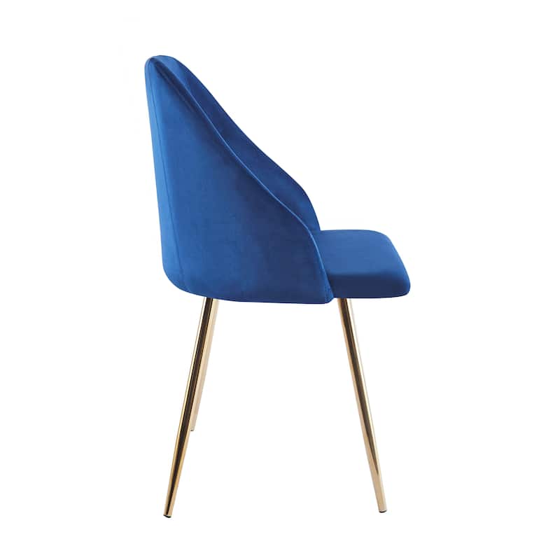 Porthos Home Pema Dining Chairs Set of 2, Velvet, Gold Chrome Legs