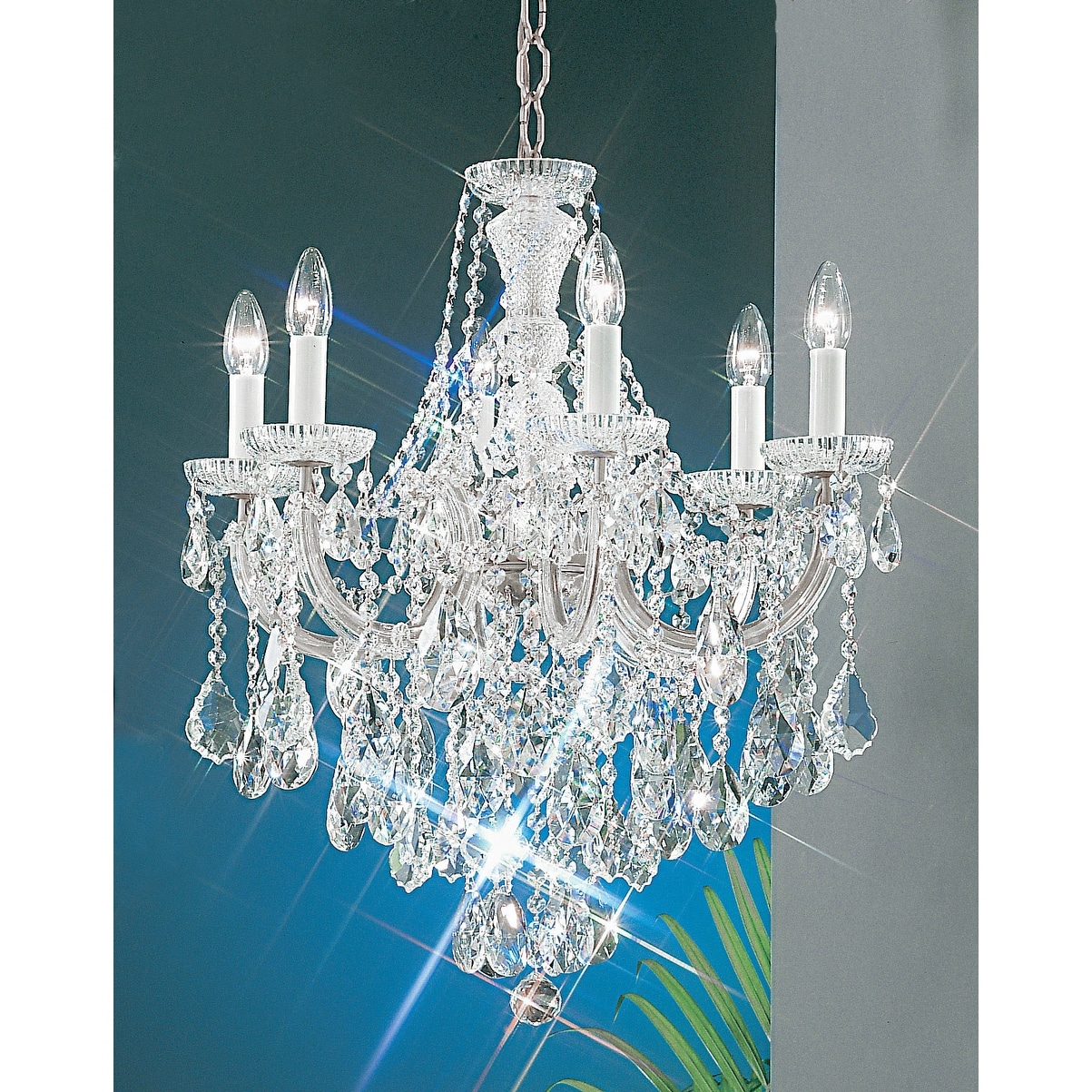 Classic Lighting 8121-CH  26" Crystal Traditional Chandelier from the Maria Thersea Collection (Swarovski Spectra Crystal) - Chandeliers For Bedrooms by Overstock.com