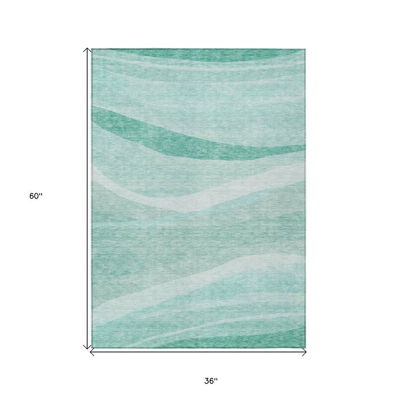 HomeRoots Abstract Transitional Rectangle Outdoor Rug