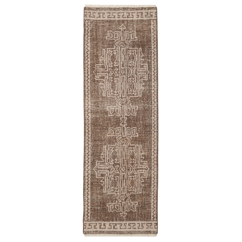 Terra by Obeetee Palace Ques Rug - 2'6" x 8' - Straw Stripe