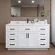 Option White / White Quartz Top / Matte Black Hardware