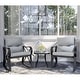 preview thumbnail 2 of 14, COSIEST 3-piece Outdoor Rocking Chair Chat Set with Side Table