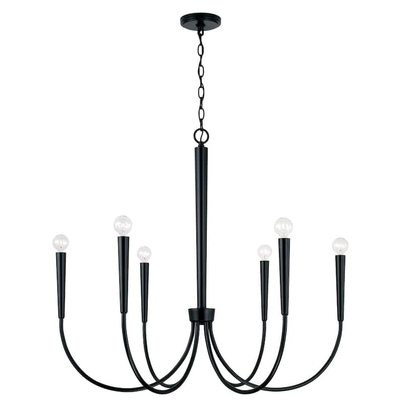 Holden 6-light Medium Chandelier - Matte Black