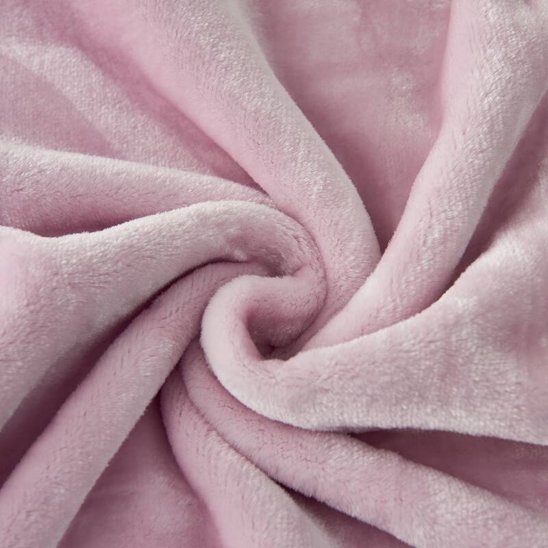 Thicken Reversible Solid Mink Fleece Blanket Fuzzy Cozy Bed Blanket for Couch Camping