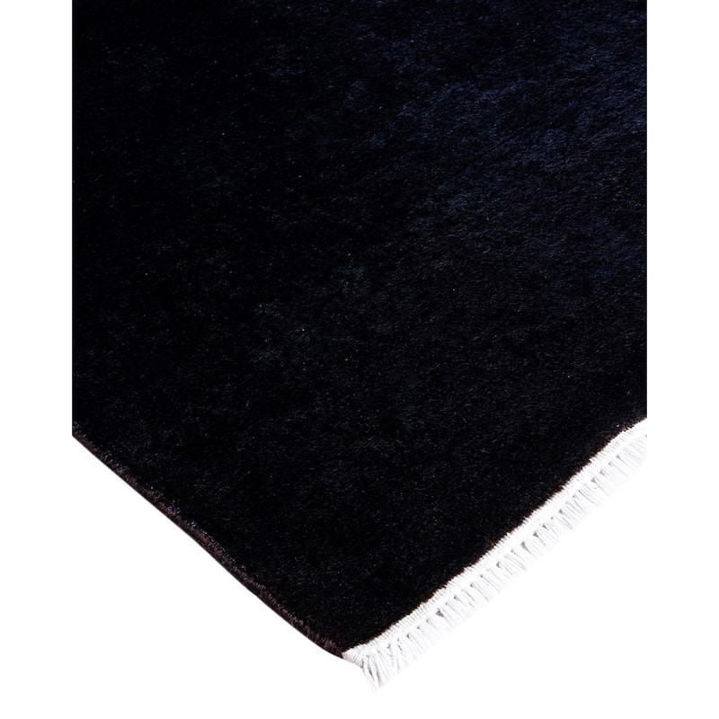 Overton Hand Knotted Wool Vintage Inspired Modern Contemporary Overdyed Purple Area Rug - 12' 3" x 15' 7"