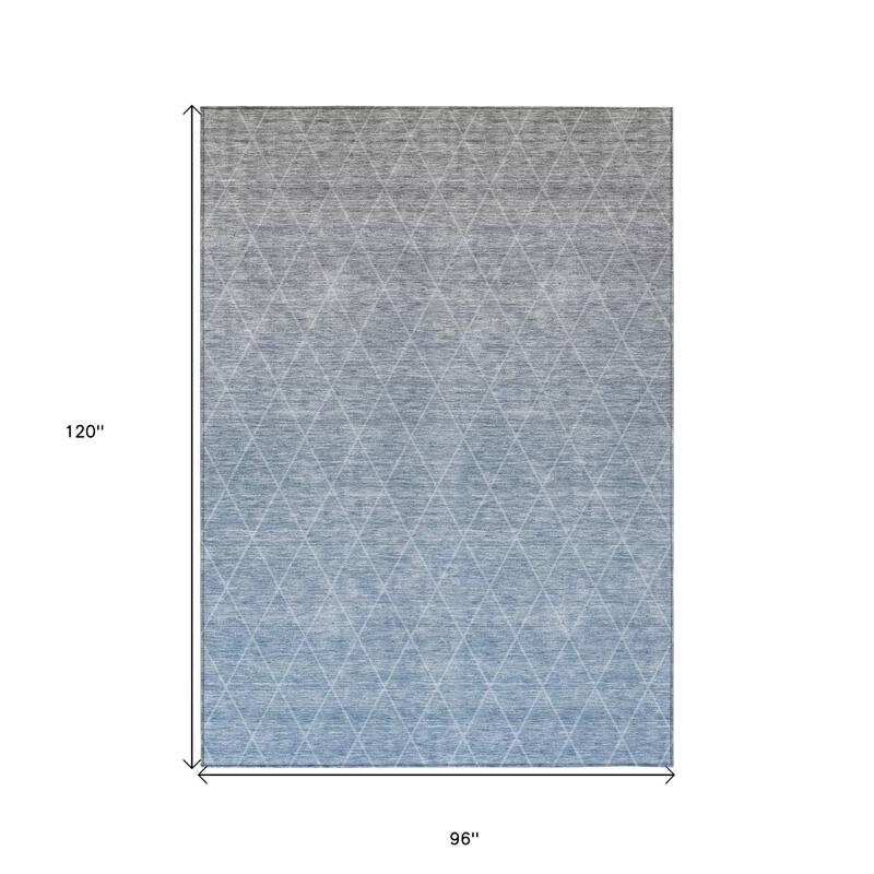HomeRoots Geometric Transitional Rectangle Outdoor Rug