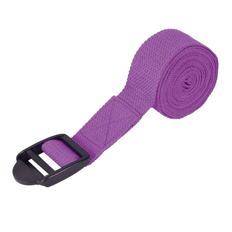 Power Systems Yoga Strap, Adjustable Cotton Blend Stretching Band with Durable PVC Buckle