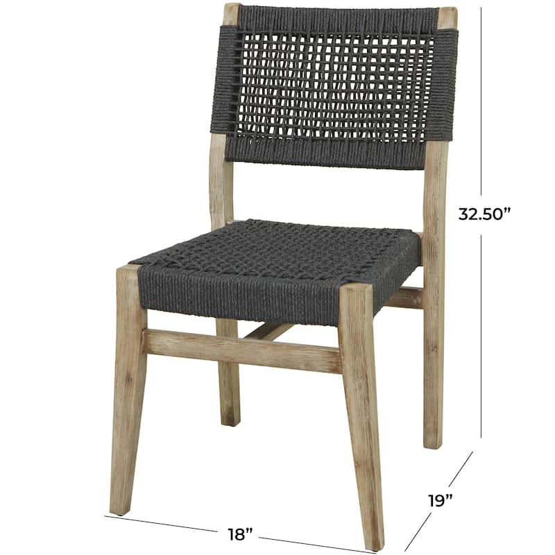 Dark Grey Wood Contemporary Outdoor Sofa or Chair