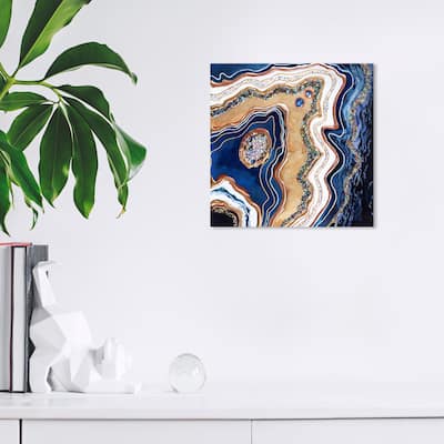 Wynwood Studio Canvas Abstract Angels Eye Blue and Sapphire Blue Modern & Contemporary Wall Art Canvas Print