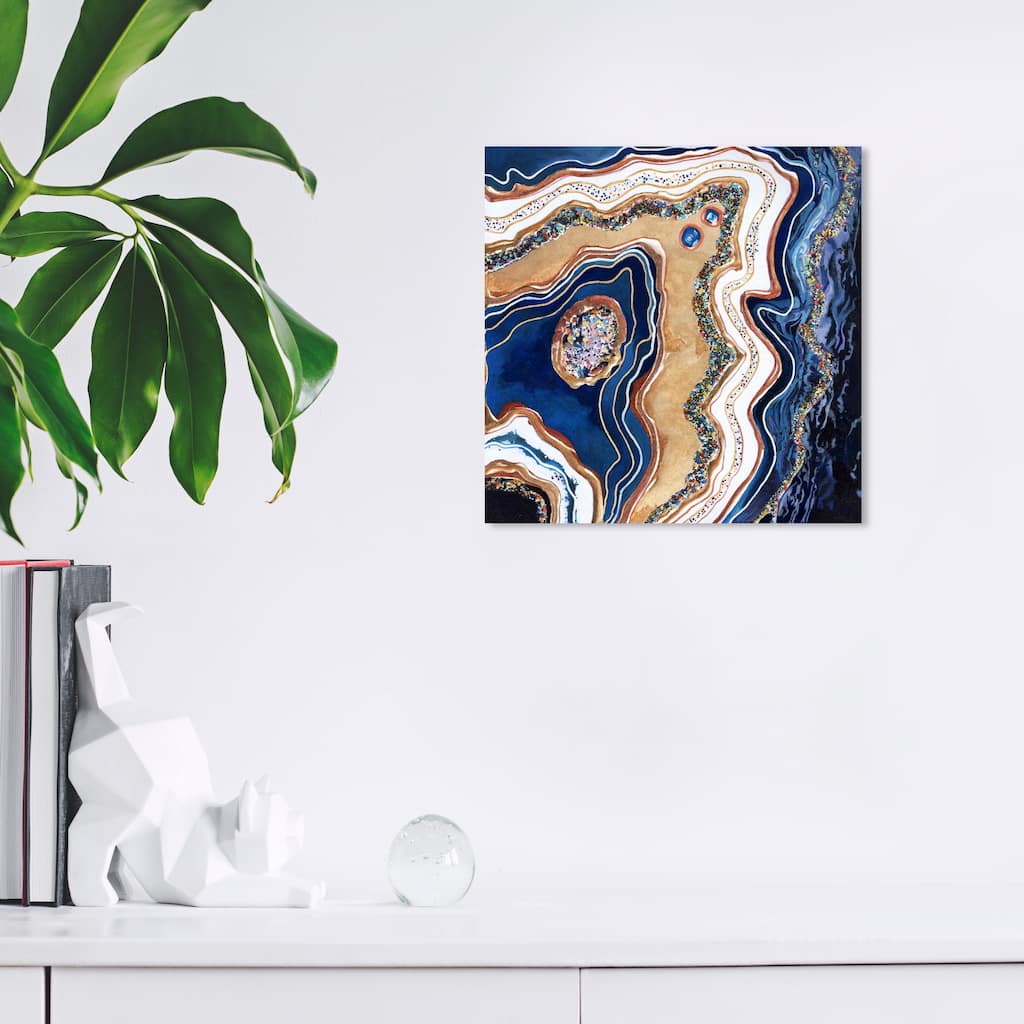 Wynwood Studio Canvas Abstract Angels Eye Blue and Sapphire Blue Modern & Contemporary Wall Art Canvas Print