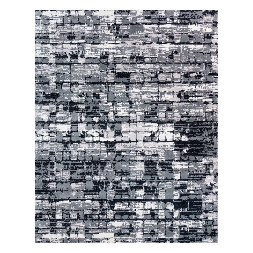 Baran Mikas Charcoal Area Rug (5'3" x 7') by Gertmenian