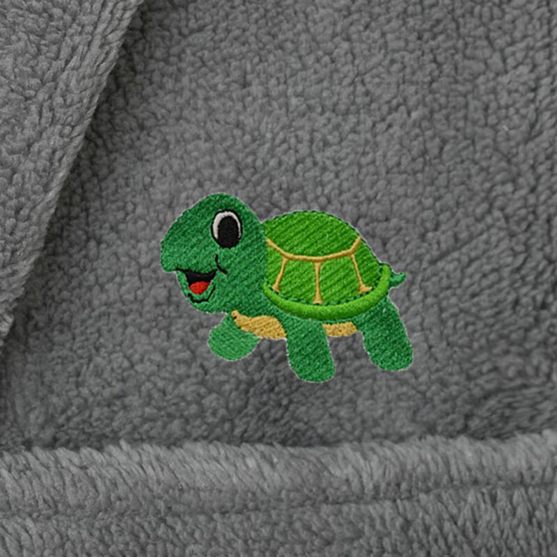Sweet Kids 100% Polyester SUPER PLUSH Double Brushed Hooded Bathrobe - TURTLE
