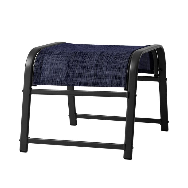 Steel-Framed Fabric Footstool – Versatile Indoor/Outdoor Footrest & Seat