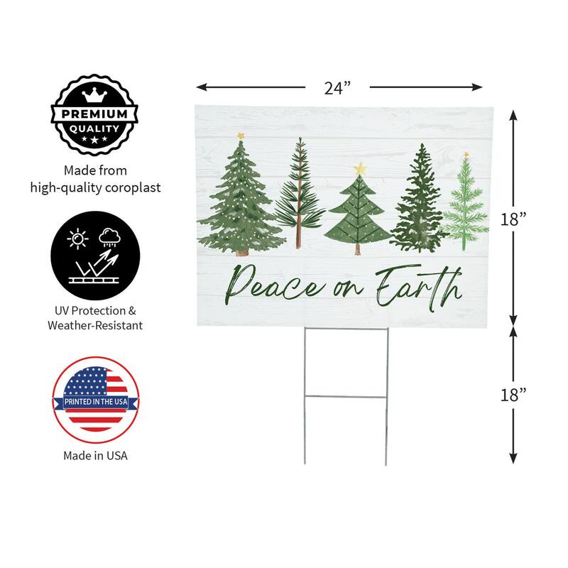 Shades of Green Yard Sign - 24" x 18" - Multicolor