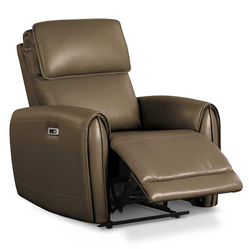 Furniture of America Elente Modern 3-Piece Faux Leather Power Recline Sofa Set with USB Ports