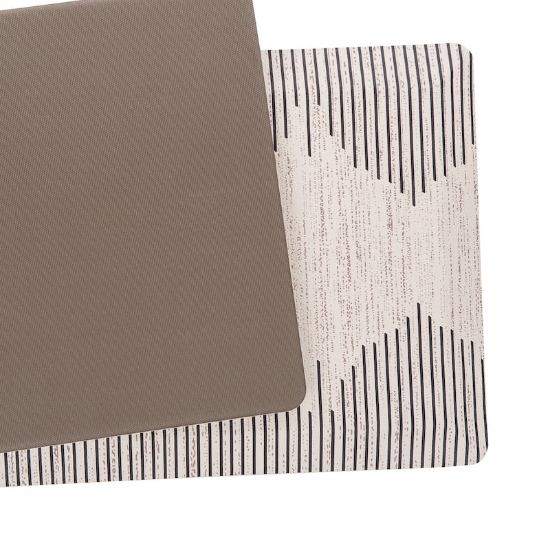 Bohemian Stripe Cushioned Anti Fatigue Standing Mat Ergonomic, Non-Slip, Perfect for Kitchen, Office, and Laundry Room