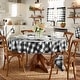 preview thumbnail 33 of 33, The Gray Barn Emily Gulch Buffalo Check Tablecloth 70" Round - Black/White
