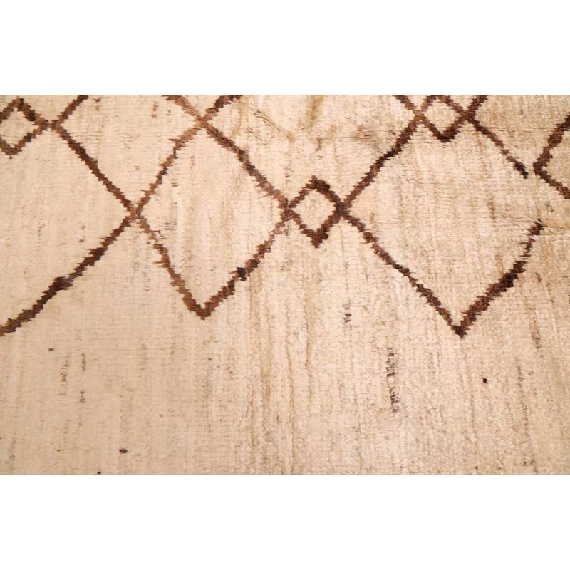 ECARPETGALLERY Hand-knotted Pak Finest Marrakesh Cream Wool Rug - 8'0 x 9'6