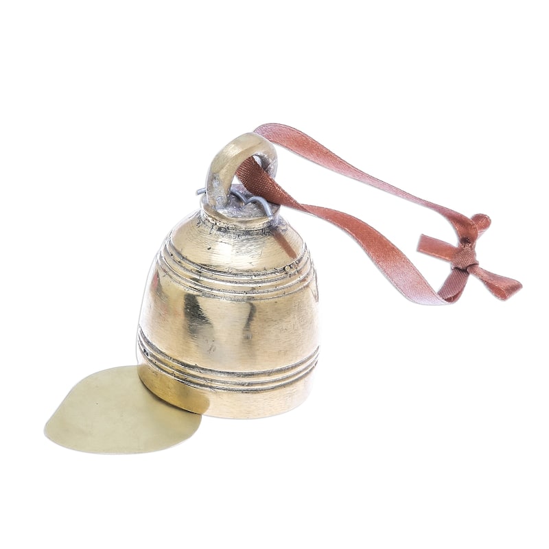 Novica Handmade Golden Sound Brass Bell