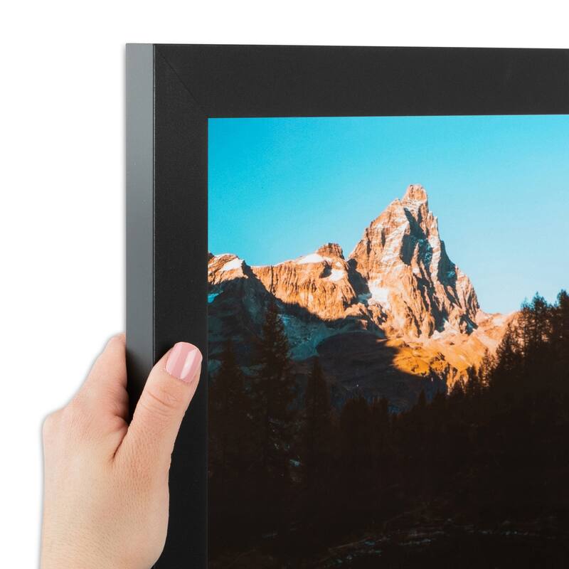 ArtToFrames Metro Modern 8.5x11 Inch Picture Frame, 1.25 Inch MDF Poster Frame Available in Multiple Colors (FRBW26-8.5x11) - Satin Black - 8.5x11