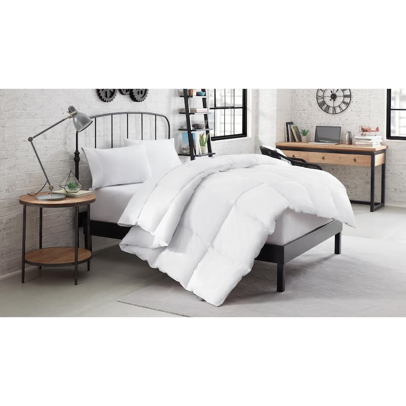 Mercantile Soft and Natural 100% Cotton Feather Fill Comforter - Queen