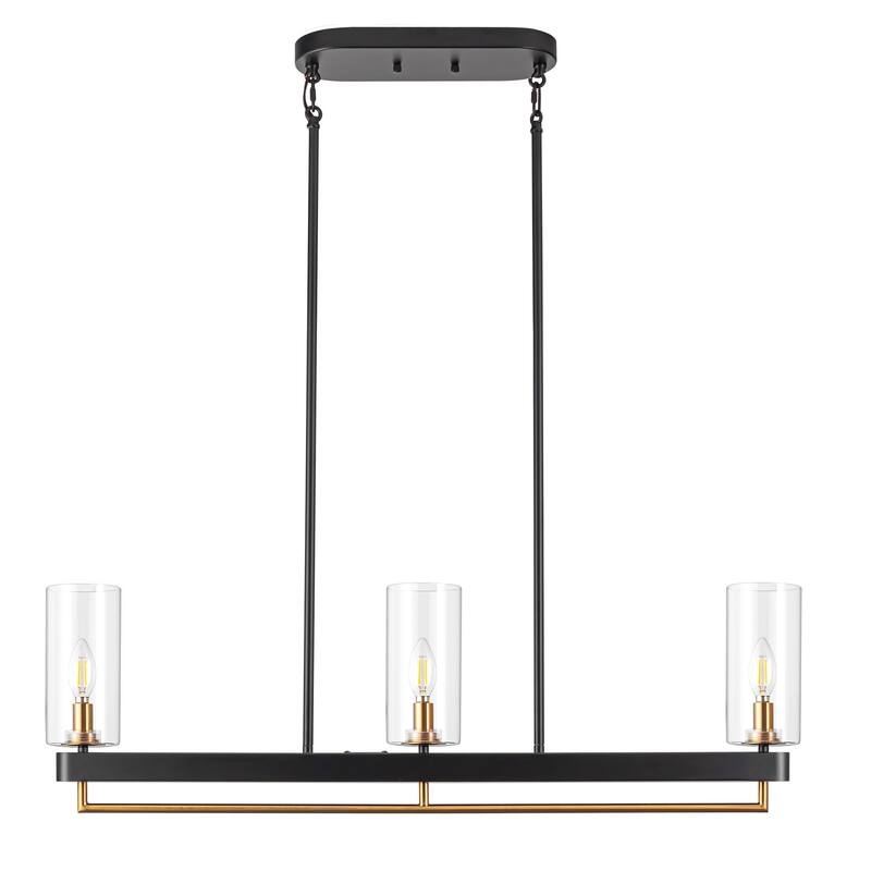 Black Gold Kitchen Pendant Lighting Linear Chandeliers For Dining Room