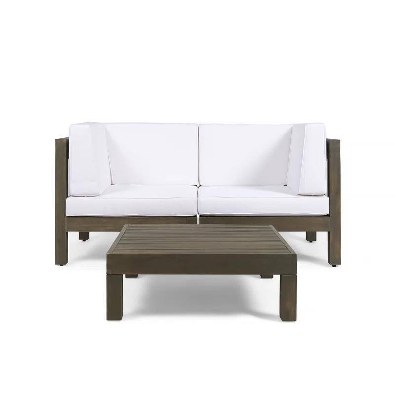 3-Piece Love Seat Set With Coffee Table, Configure the seating components