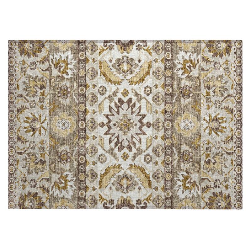 Machine Washable Indoor/ Outdoor Traditional Aspen Chantille Rug