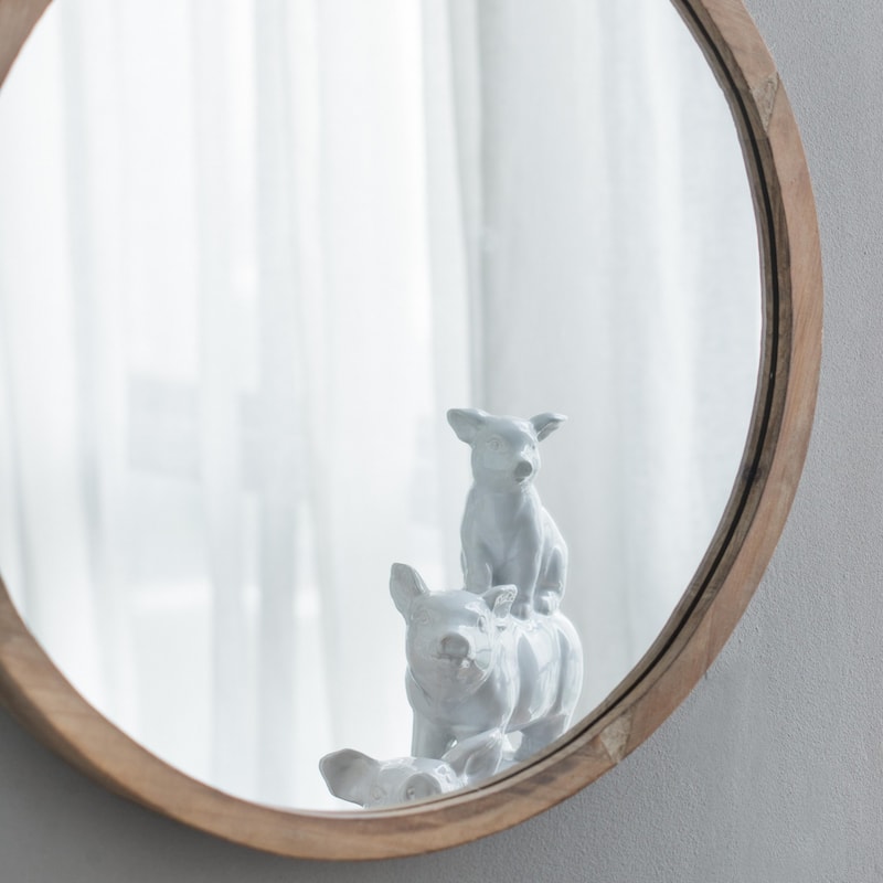 Round Metal Wall Mirror