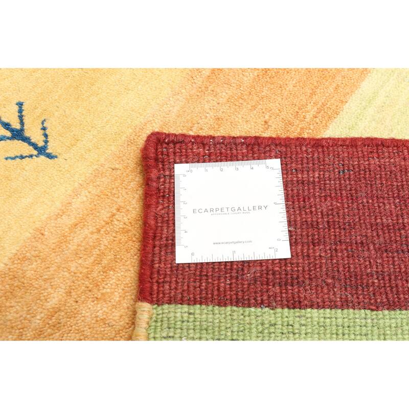 ECARPETGALLERY Hand Loomed Kashkuli Gabbeh Copper Wool Rug - 3'11 x 5'8