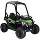 preview thumbnail 1 of 6, 12V Kids UTV Ride On Car with Remote Control, Music, MP3/USB, Lights, & Suspension for Boys and Girls - Green Kids - Green