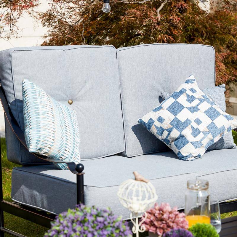 PATIO FESTIVAL 2-pc. Outdoor Cushioned Loveseat and Coffee Table Set