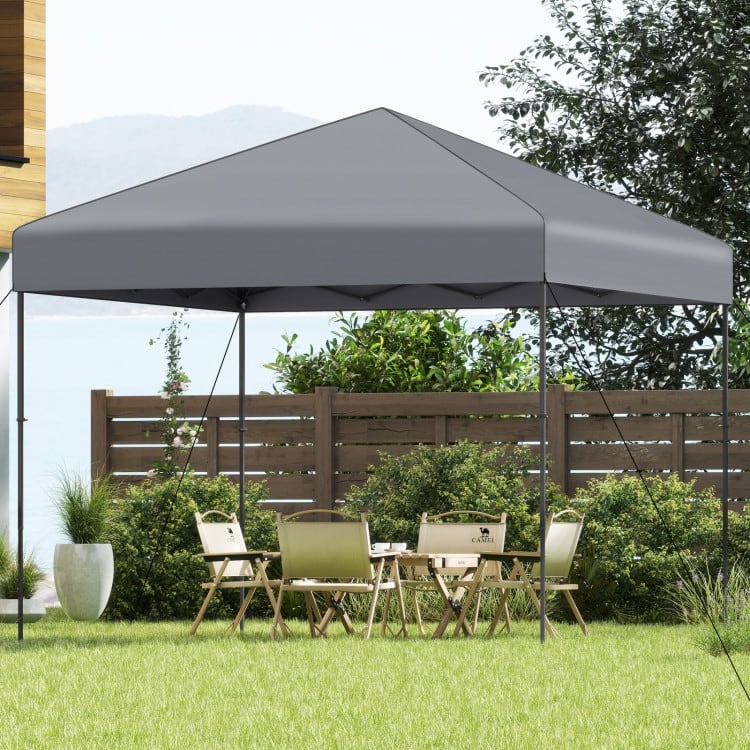 Oxford Fabric Metal Pop Up Canopy Tent with Bag and Adjustable Height