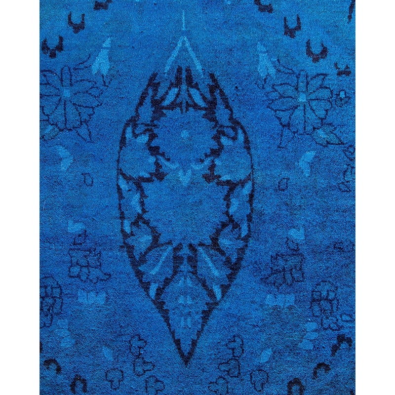 Fine Vibrance, One-of-a-Kind Hand-Knotted Area Rug - Blue, 10' 1" x 13' 10" - 10' 1" x 13' 10"