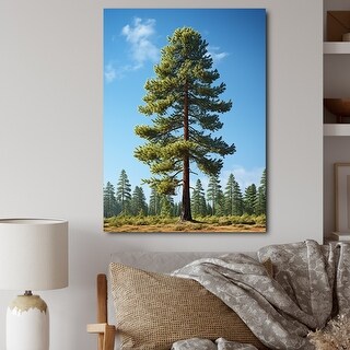 Designart "Proud Pine Tree II" Tree Pine Canvas Print - Bed Bath ...