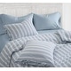 preview thumbnail 9 of 17, The Farmhouse by Rachel Ashwell Wide Ticking Stripe 3 Piece Duvet Cover Set