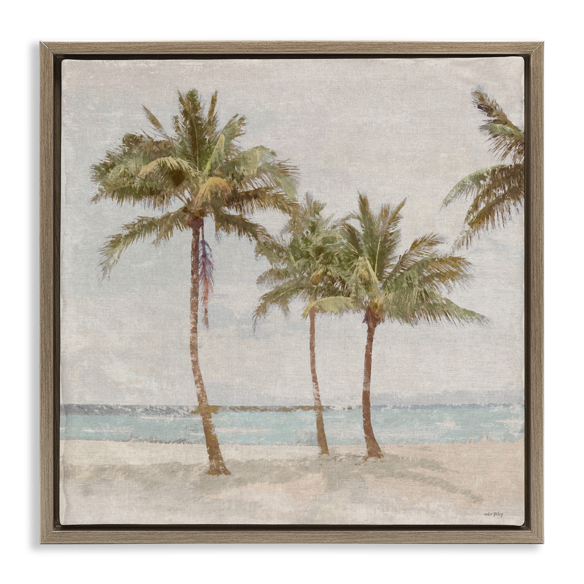 Stupell My Favorite Beach Spot Framed Floater Canvas Wall Art Design By Amber Sterling