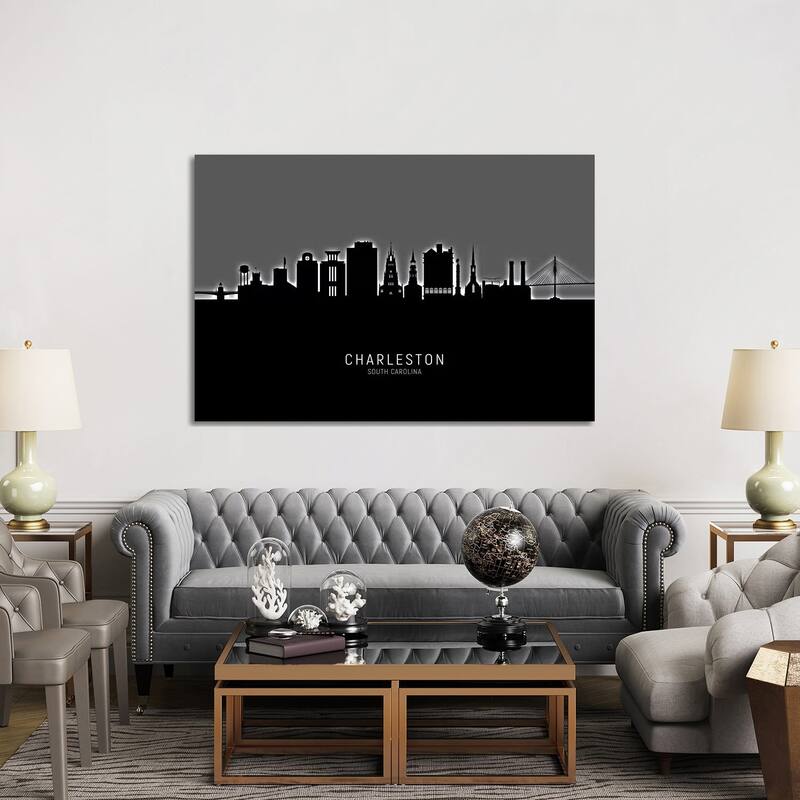 iCanvas "Charleston South Carolina Skyline" by Michael Tompsett Canvas Print