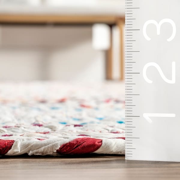 dimension image slide 0 of 5, Nuloom Tammara Bohemian Hand Braided Area Rug