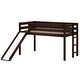 preview thumbnail 4 of 4, JACKPOT Contemporary Low Loft Twin Bed with Ladder, Slide and Tent