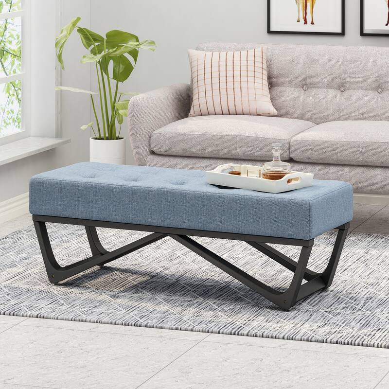 Everyday Upholstered Ottoman - Versatile Furniture for Bedroom/Living Room