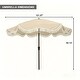 preview thumbnail 19 of 49, Clihome 9 Ft. Bohemian Fringed Patio Market Umbrella